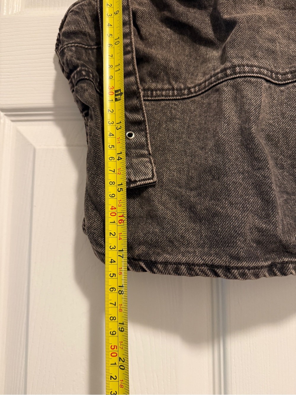 Zara Washed Black Denim Buckle Strap Crop Top - Picture 5 of 5